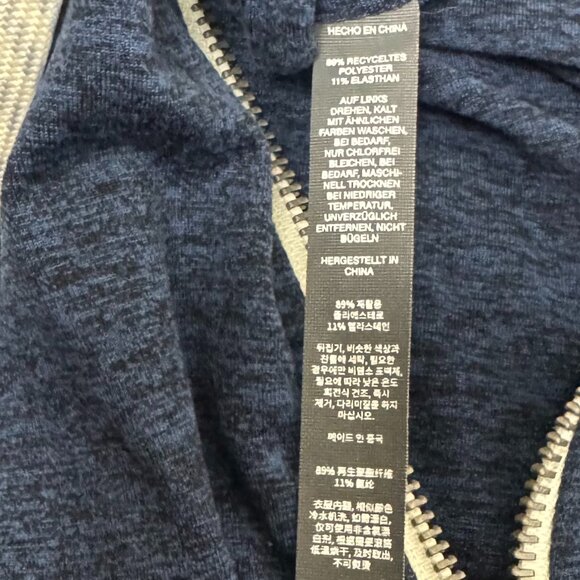 Vuori Women's Halo Performance full zip heather navy buttery soft hoodie - Picture 10 of 10